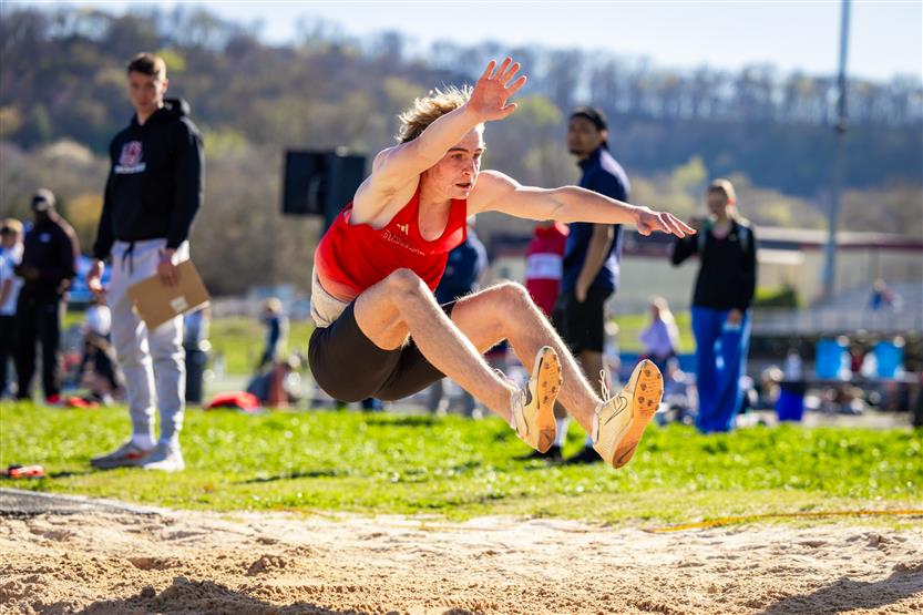 Students compete in track and field